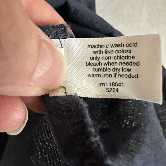 Lane Bryant Top Women Plus Size 24 Blue Peasant Boho Ruffle Balloon Lace Sleeve - Picture 15 of 16